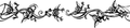Original Six Gremlins horizontal 12-inch strip, fixed 2.56-inch height, with precisely matching half-pattern ends