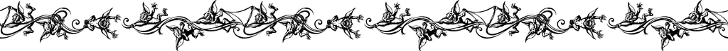 Original Six Gremlins horizontal 36-inch strip, fixed 2.56-inch height, with precisely matching half-pattern ends