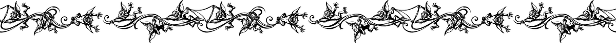 Original Six Gremlins horizontal 36-inch strip, fixed 2.56-inch height, with precisely matching half-pattern ends