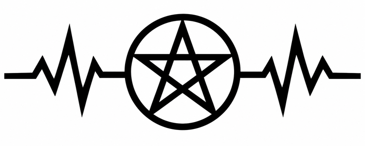 Pentagram Heartbeat Vinyl Decal