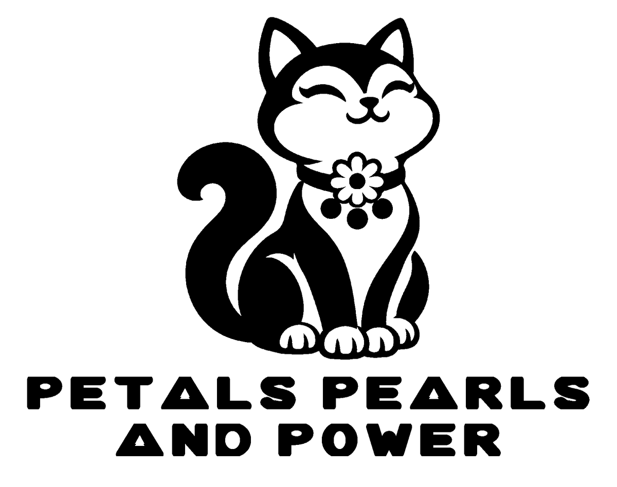 Petals Pearls and Power original artwork using Bullard Fat Chick lettering
