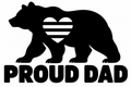 Proud Dad original black-on-white Pride vinyl decal artwork