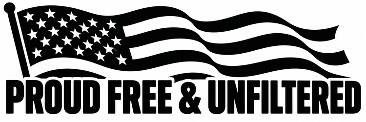 Proud Free & Unfiltered Vinyl Decal