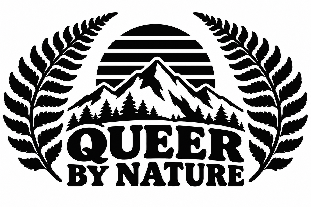 Queer by Nature original black-on-white Pride vinyl decal artwork