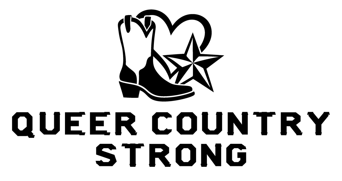 Queer Country Strong original single-color production artwork using Bullard Warforge lettering