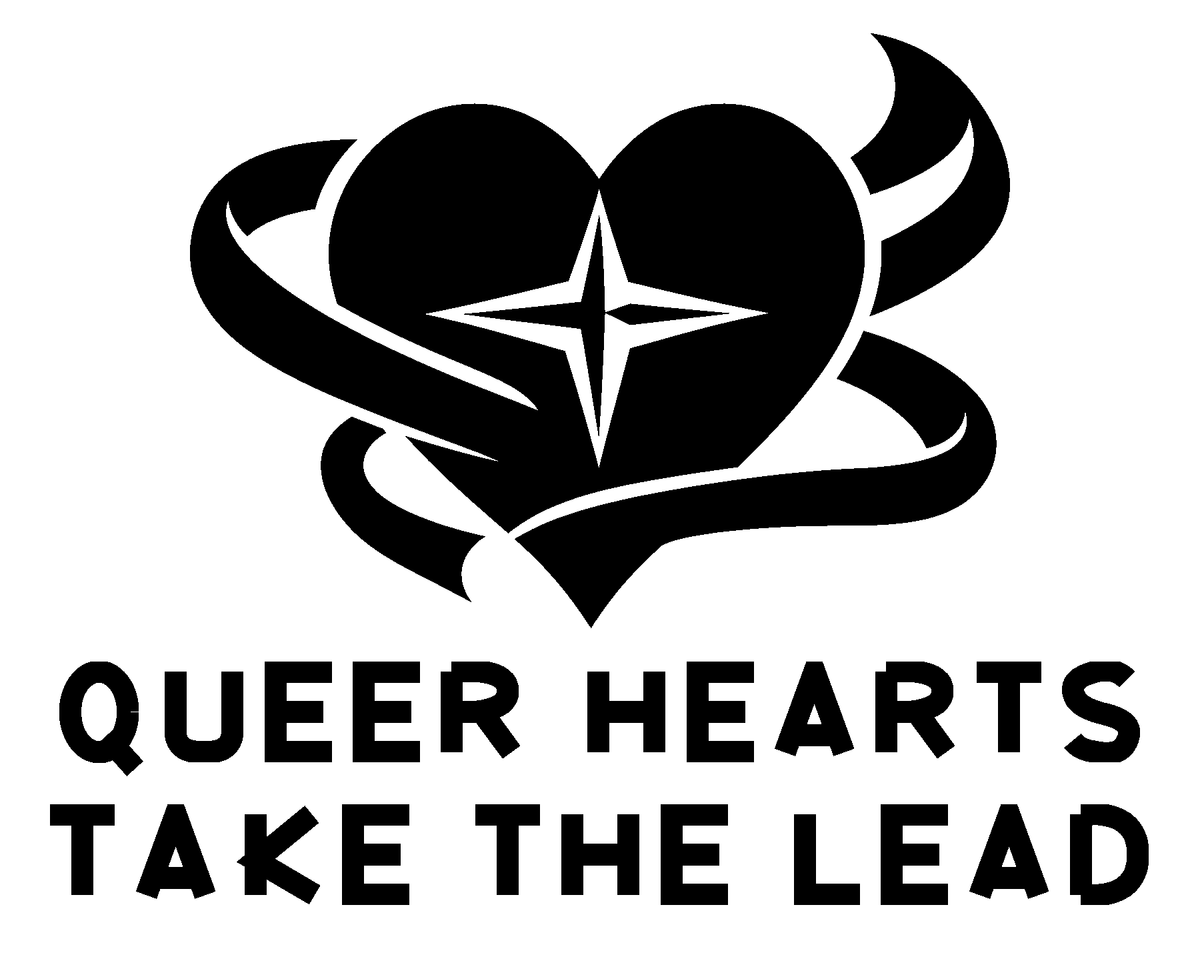 Queer Hearts Take the Lead original artwork using Bullard Iron lettering