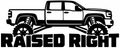 Raised Right vinyl decal artwork