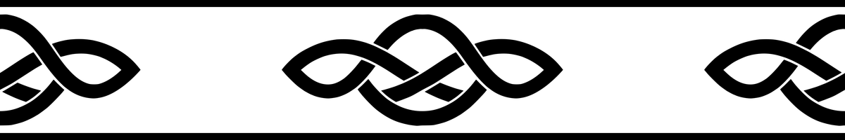 Road Knot: 12-inch strip with half patterns at both ends