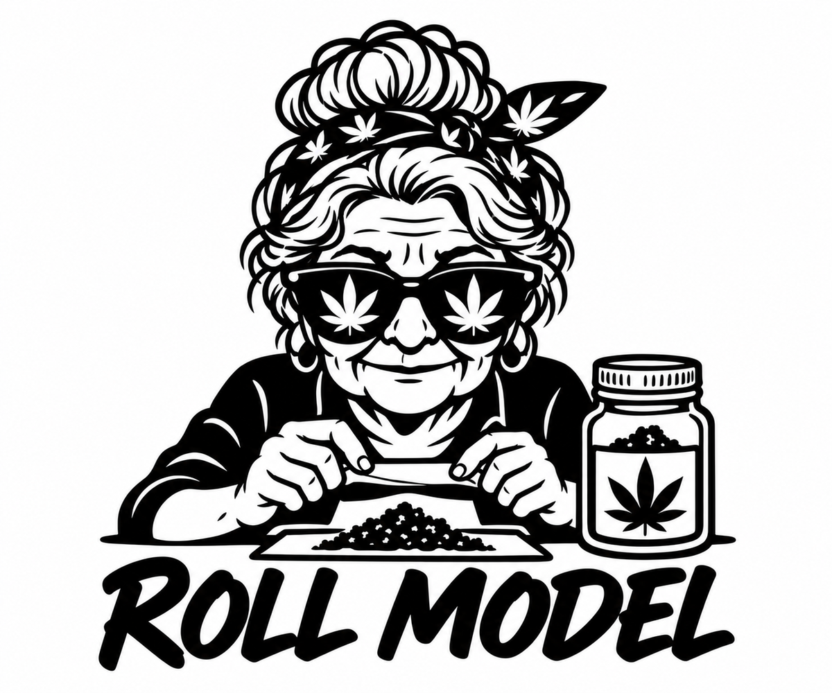 Roll Model black vinyl decal artwork
