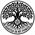 Rooted in My Power vinyl decal artwork