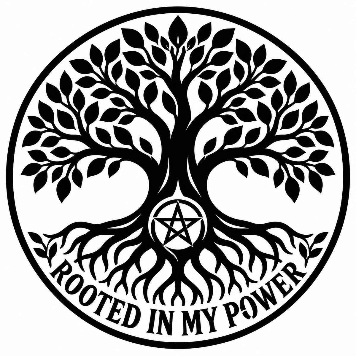 Rooted in My Power vinyl decal artwork