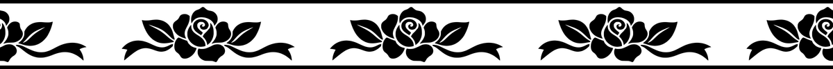 Rose Ribbon: 24-inch strip with half patterns at both ends