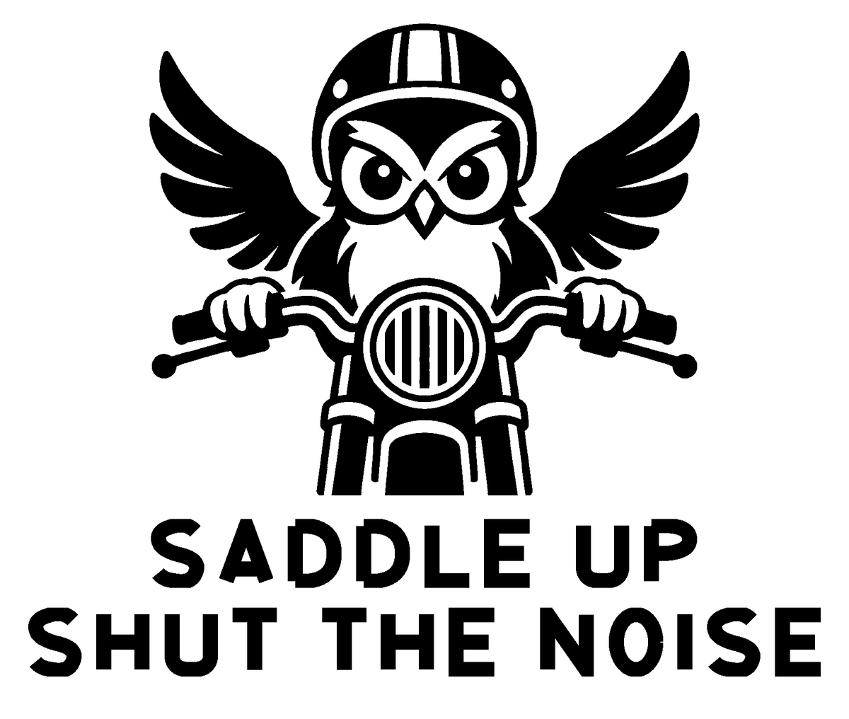Saddle Up Shut the Noise original artwork using Bullard Iron lettering