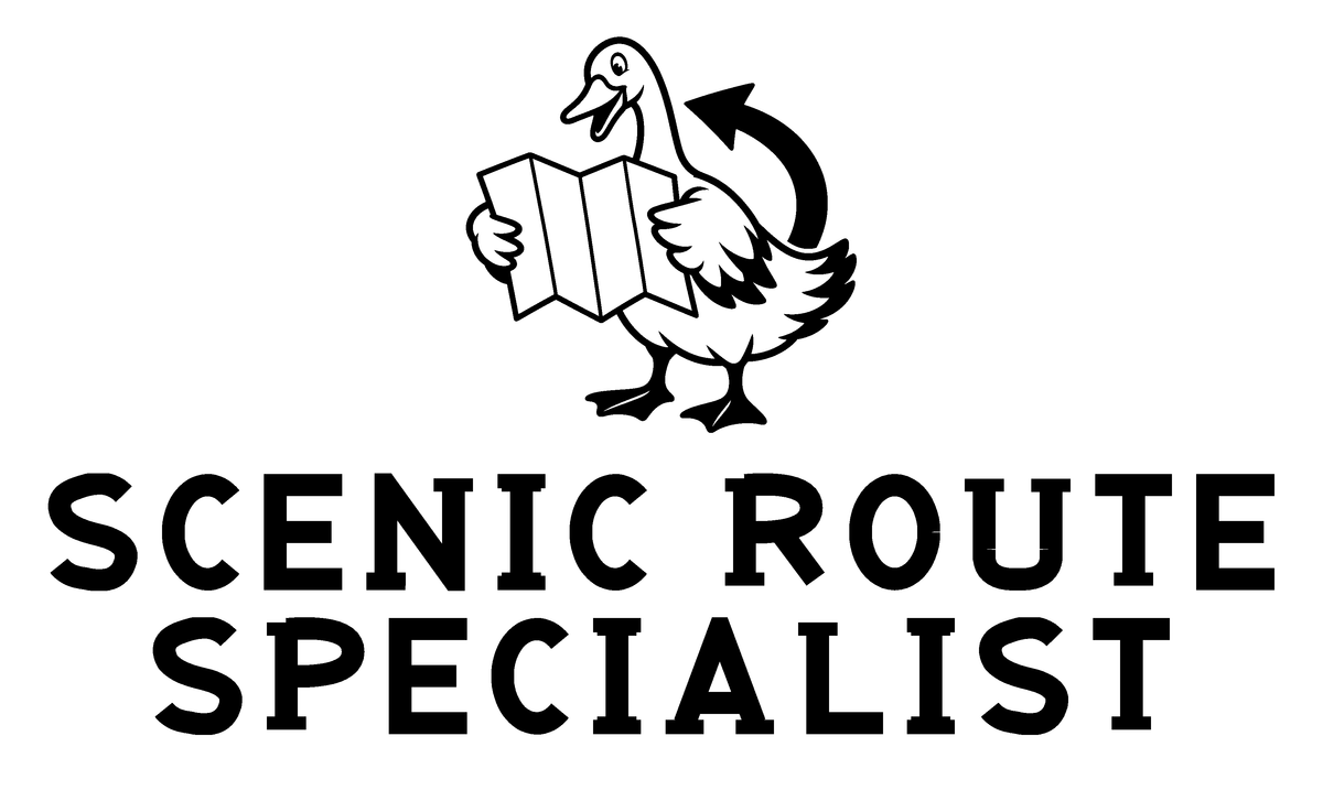 Scenic Route Specialist original single-color production artwork using Bullard Roadhouse lettering