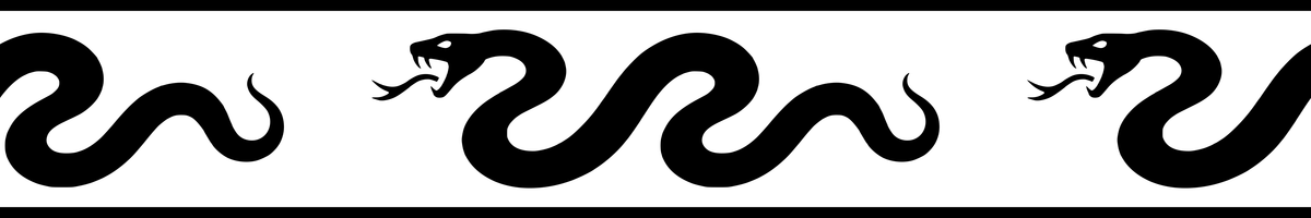 Serpent Glide: 12-inch strip with half patterns at both ends
