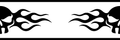 Skullfire Ribbon: 6-inch strip with half patterns at both ends