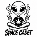 Space Cadet black vinyl decal artwork
