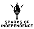 Sparks of Independence original artwork using Bullard Iron lettering