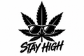 Stay High black vinyl decal artwork