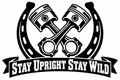 Stay Upright Stay Wild original single-color vinyl decal artwork