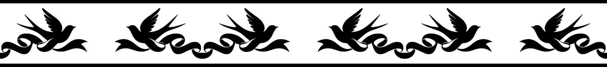 Swallow Swoop: 18-inch strip with half patterns at both ends