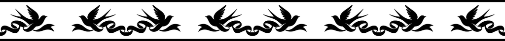 Swallow Swoop: 24-inch strip with half patterns at both ends