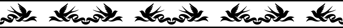 Swallow Swoop: 24-inch strip with half patterns at both ends