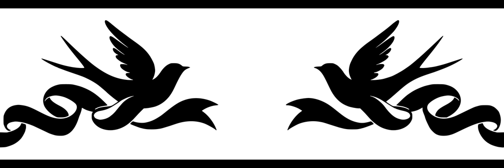 Swallow Swoop: 6-inch strip with half patterns at both ends