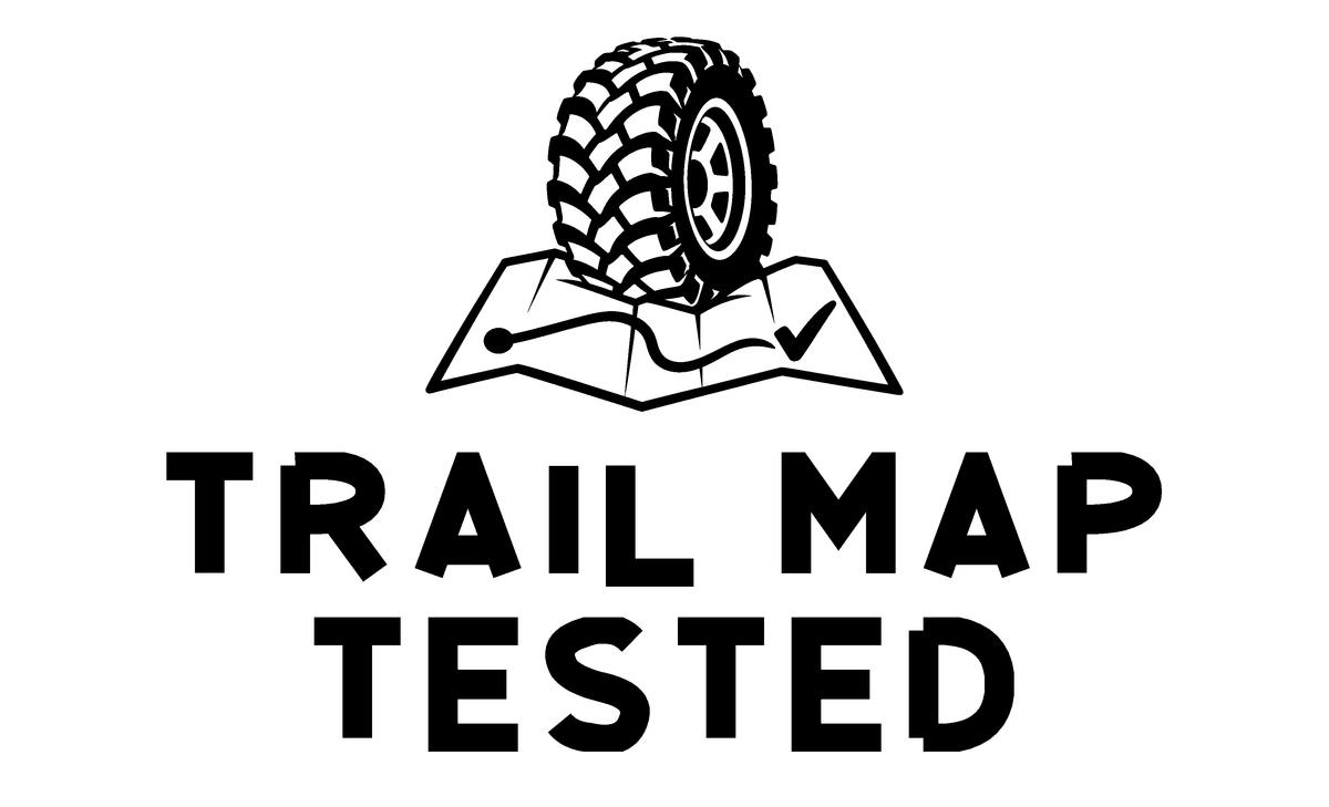 Trail Map Tested original single-color production artwork using Bullard Iron lettering