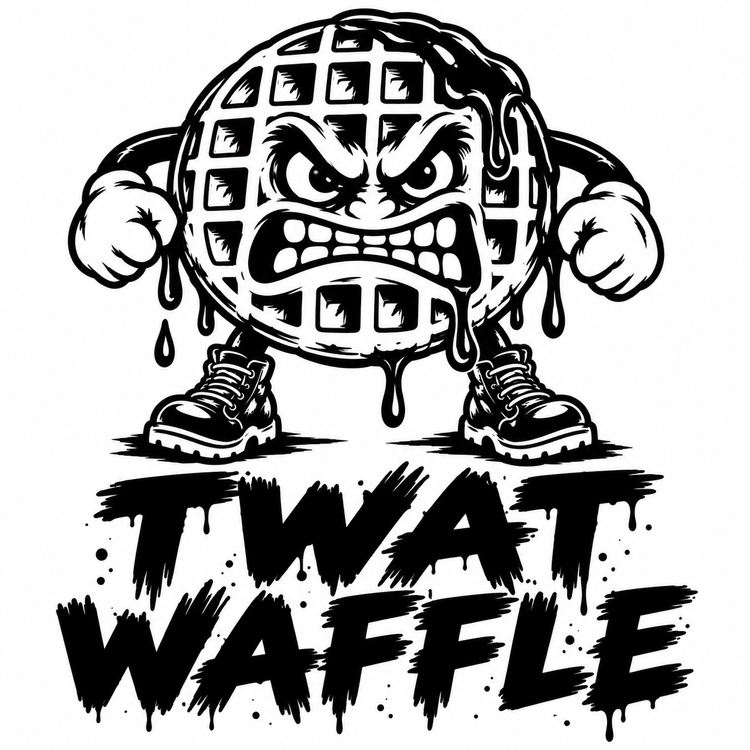 TWAT WAFFLE Funny Vinyl Decal