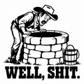 Well Shit black vinyl decal artwork