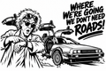 Time travel comedy vinyl decal