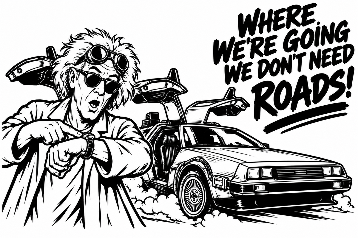 Time travel comedy vinyl decal