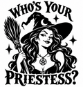 Who's Your Priestess? vinyl decal