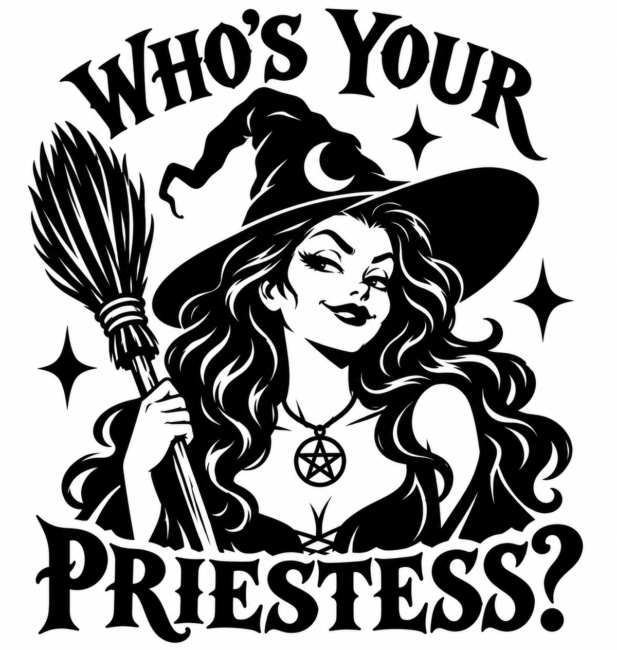 Who's Your Priestess? vinyl decal