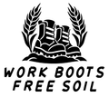 Work Boots Free Soil original artwork using Bullard Torque lettering