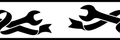 Wrench Curl: 6-inch strip with half patterns at both ends
