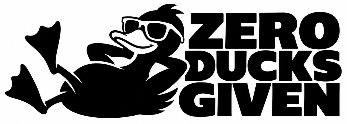 Zero Ducks Given vinyl decal artwork